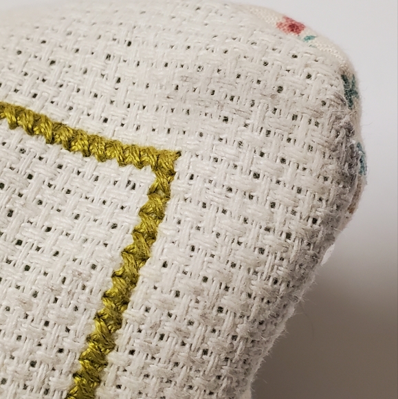 Handmade Cross Stitch Throw Pillow - Picture 11 of 13